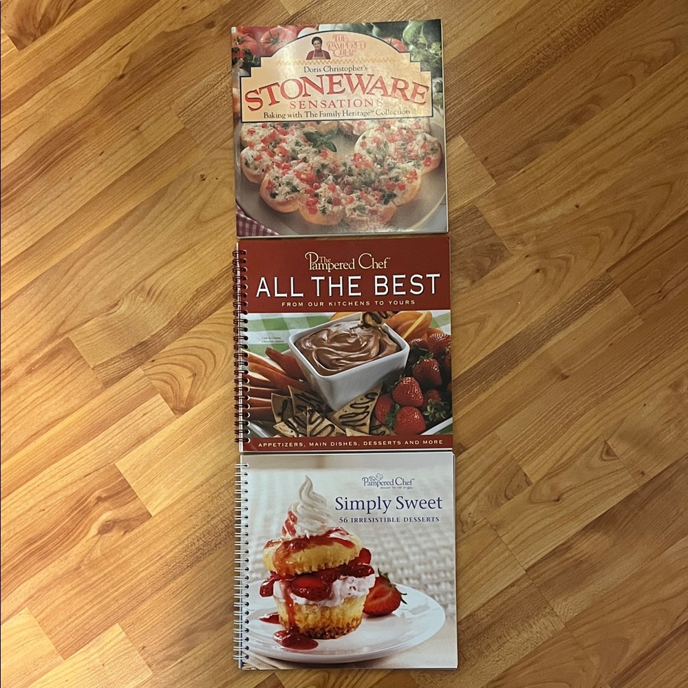 Pampered Chef Cookbooks, Set of 3.